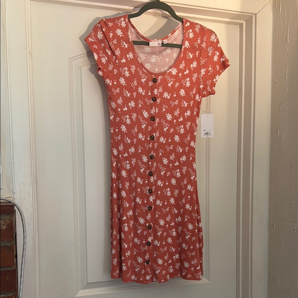 Button down floral dress